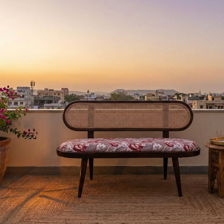Saumya - Teak & Rattan Lounge Bench