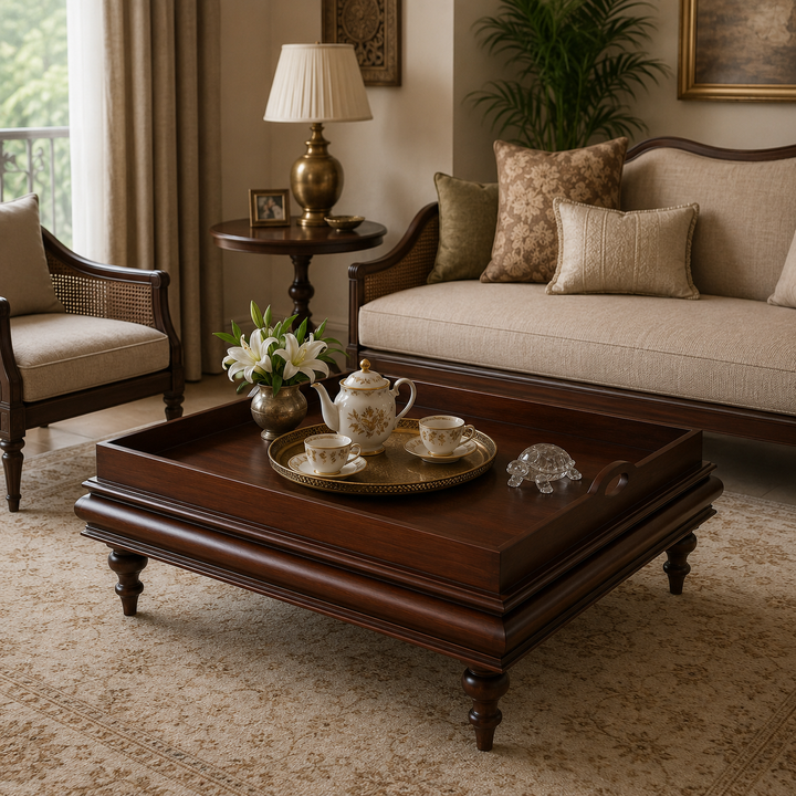 Arghya - Teak Wood Square Center Table