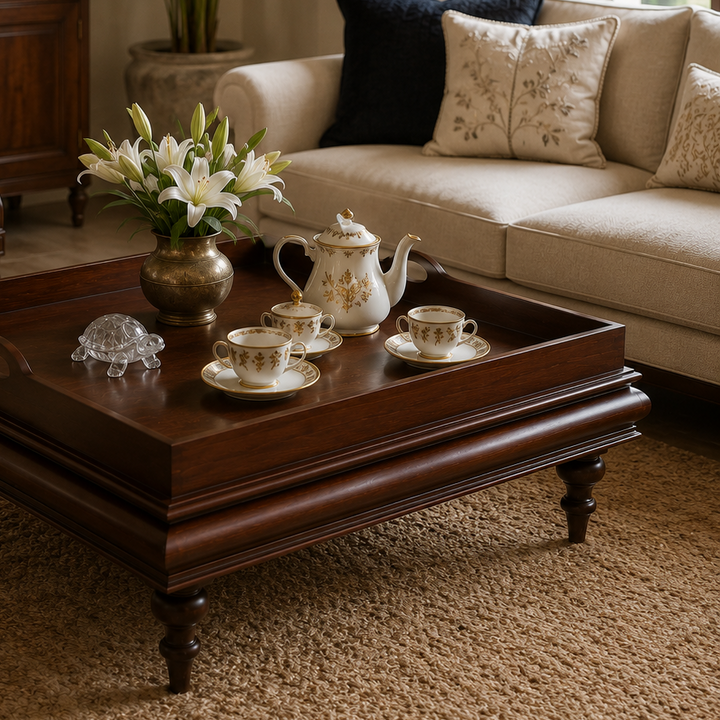 Arghya - Teak Wood Square Center Table