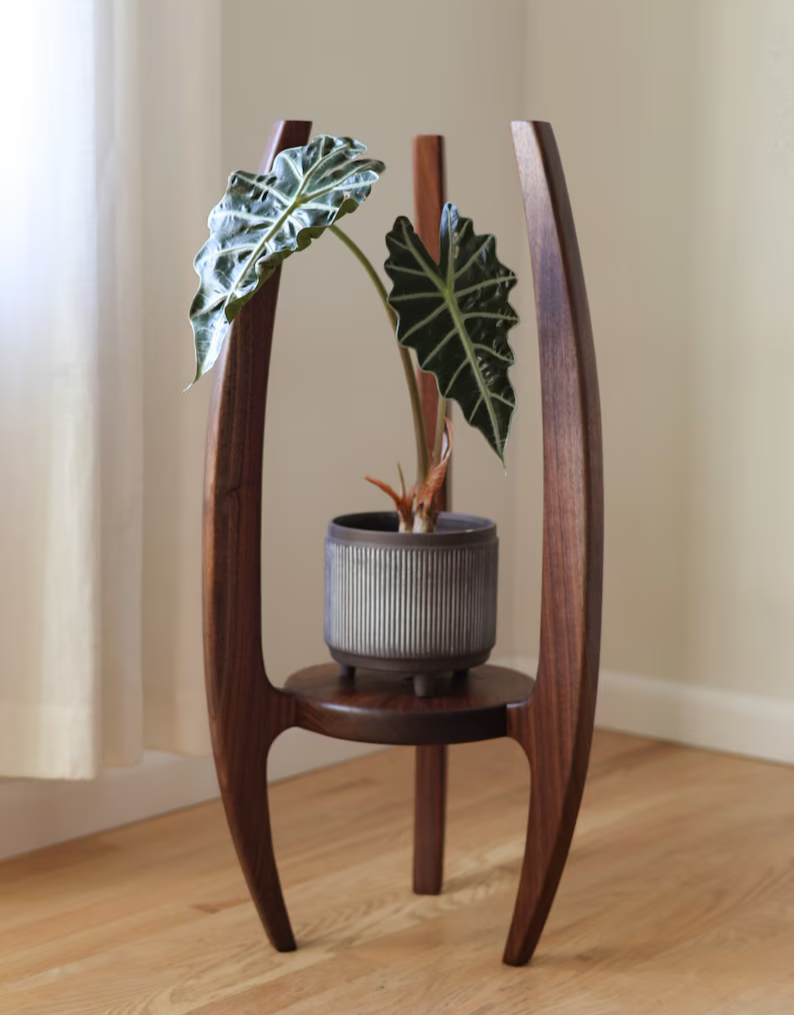teak plant stand indoor Teak Wood Plant Stand for Living Room & Corners