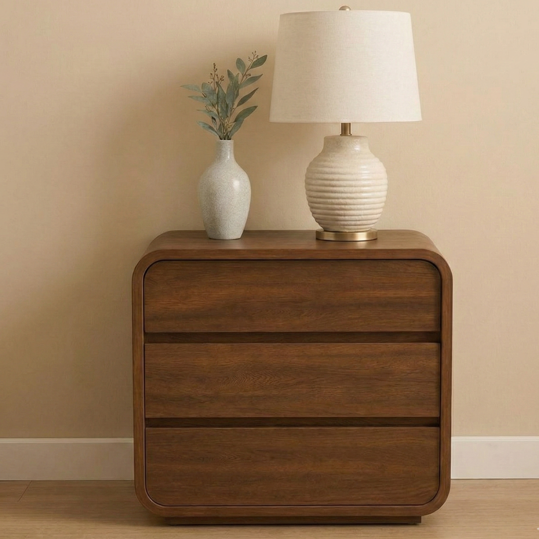 Reya Table Reya Bedside Table in Solid Teak Wood | AMODHA Designs