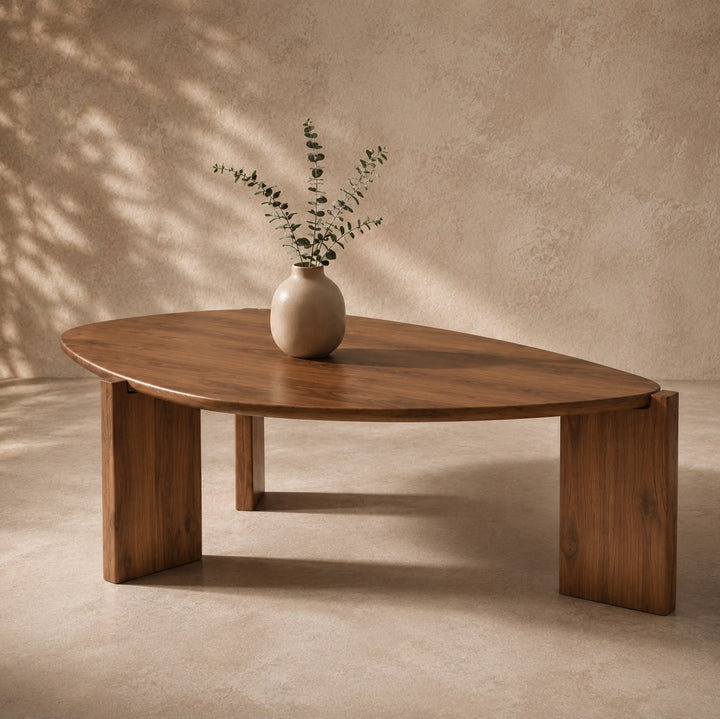 Teardrop Teak Wood Center Table